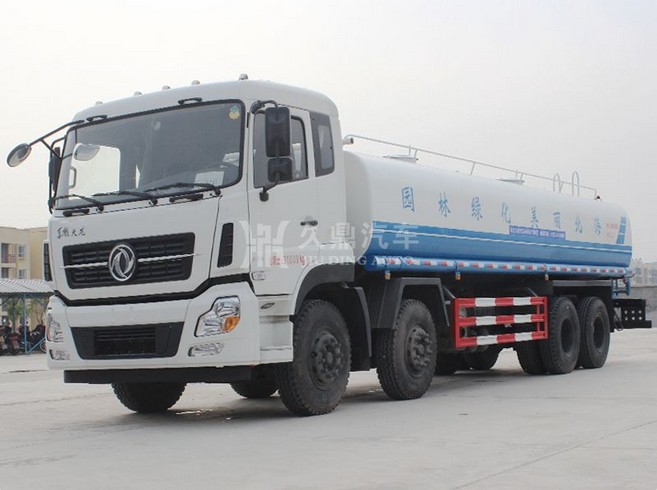 20噸灑水車作業視頻_20噸東風天龍前四后八綠化灑水車廠家價格2