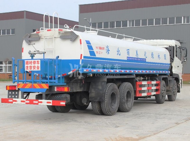 20噸灑水車作業視頻_20噸東風天龍前四后八綠化灑水車廠家價格3