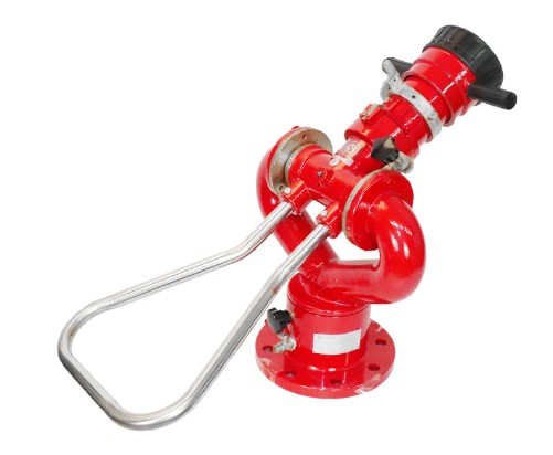 單桿固定式消防水炮_泡沫水兩用消防炮_不銹鋼渦輪蝸桿消防水炮-消防車配件2