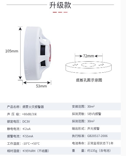 火災(zāi)煙霧報警器 火災(zāi)煙霧報警器